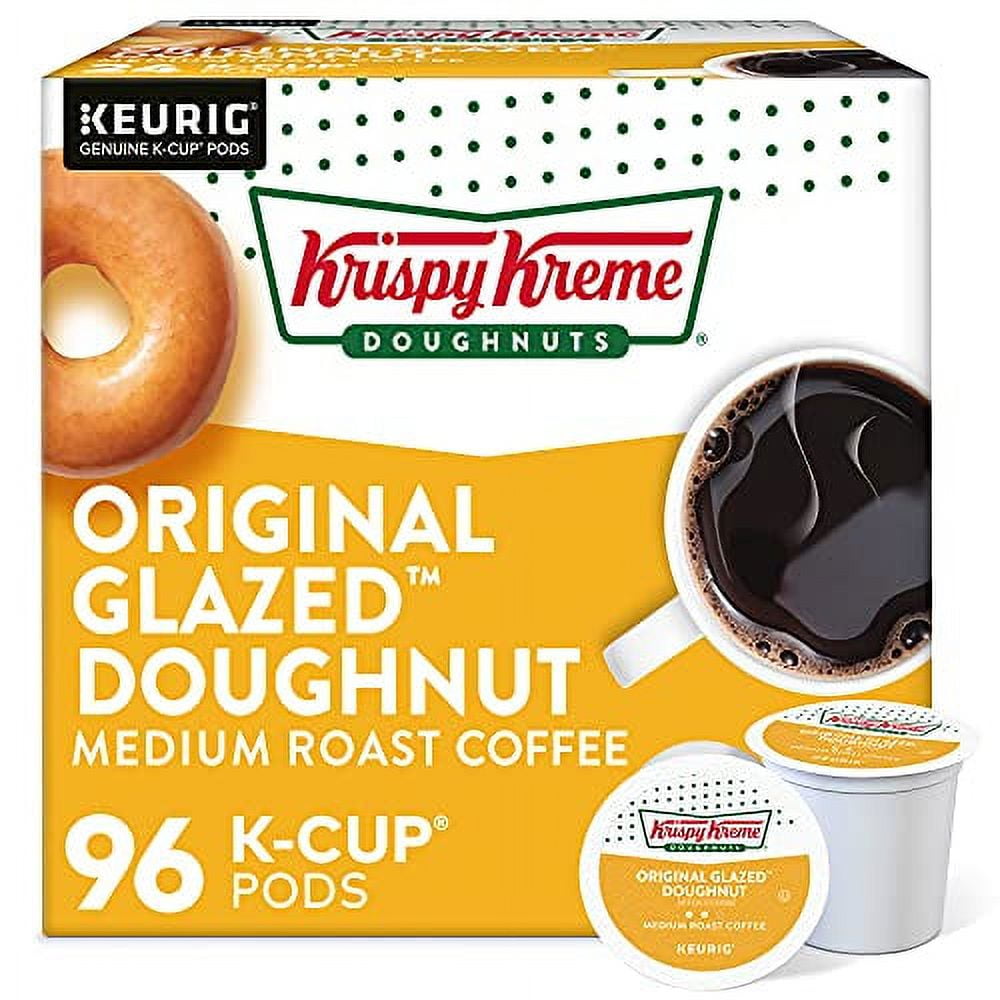 Krispy Kreme Doughnuts, Original Glazed Doughnut, Keurig Single Serve K-Cup Pods, Medium Roast Coffee, 96 Count (4 Packs of 24)