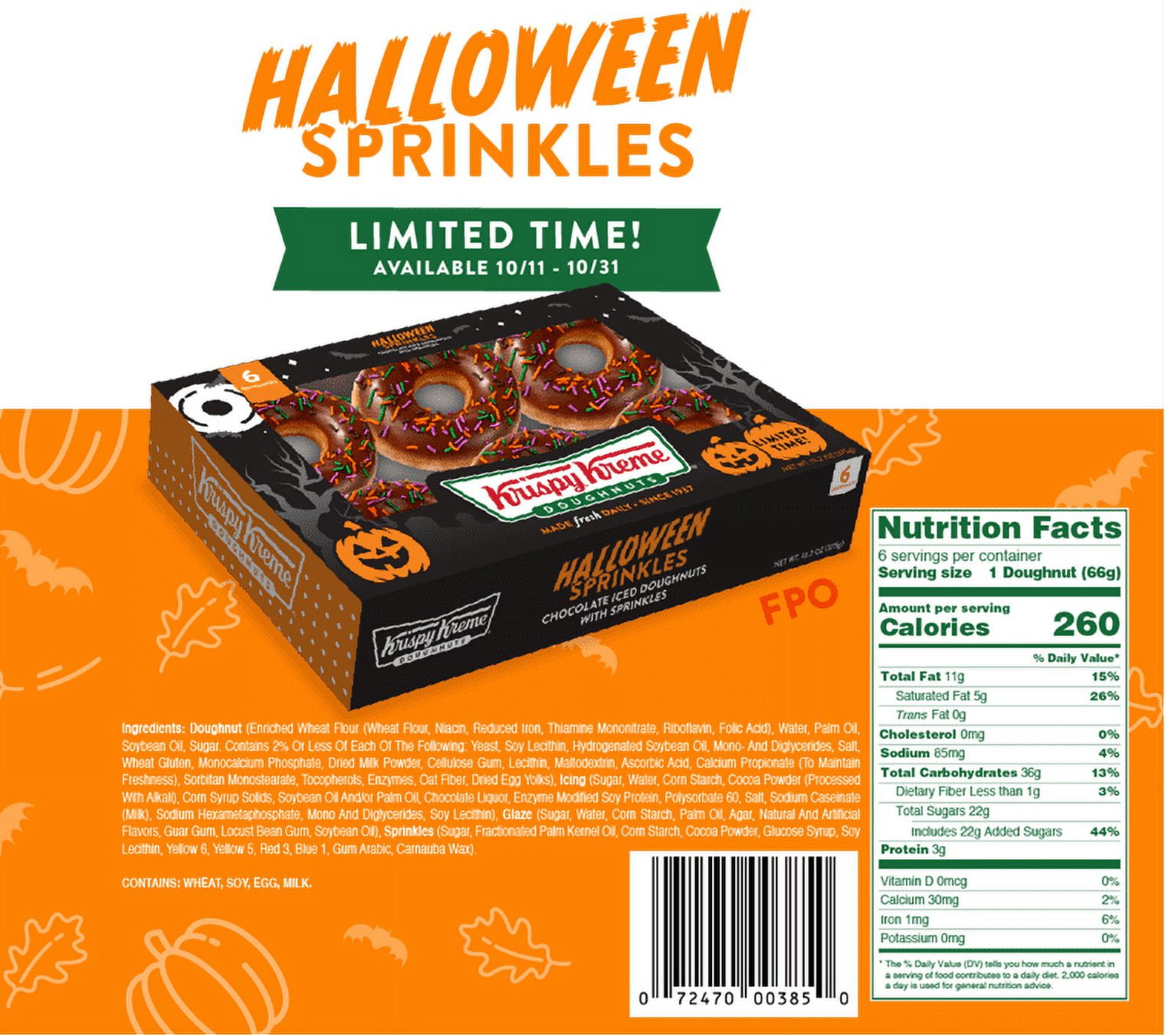 Krispy Kreme Scooby-Doo Halloween Mystery Assorted Doughnuts, 6 Count ...