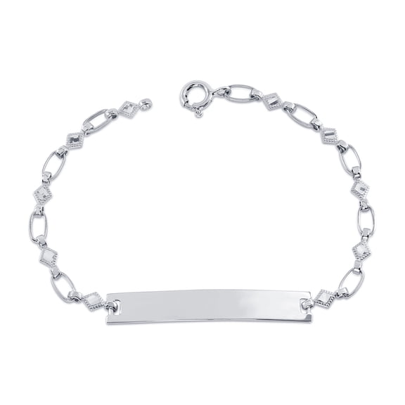 Kristen Kesho Kids Sterling Silver Kite Engravable ID Bracelet, 6"