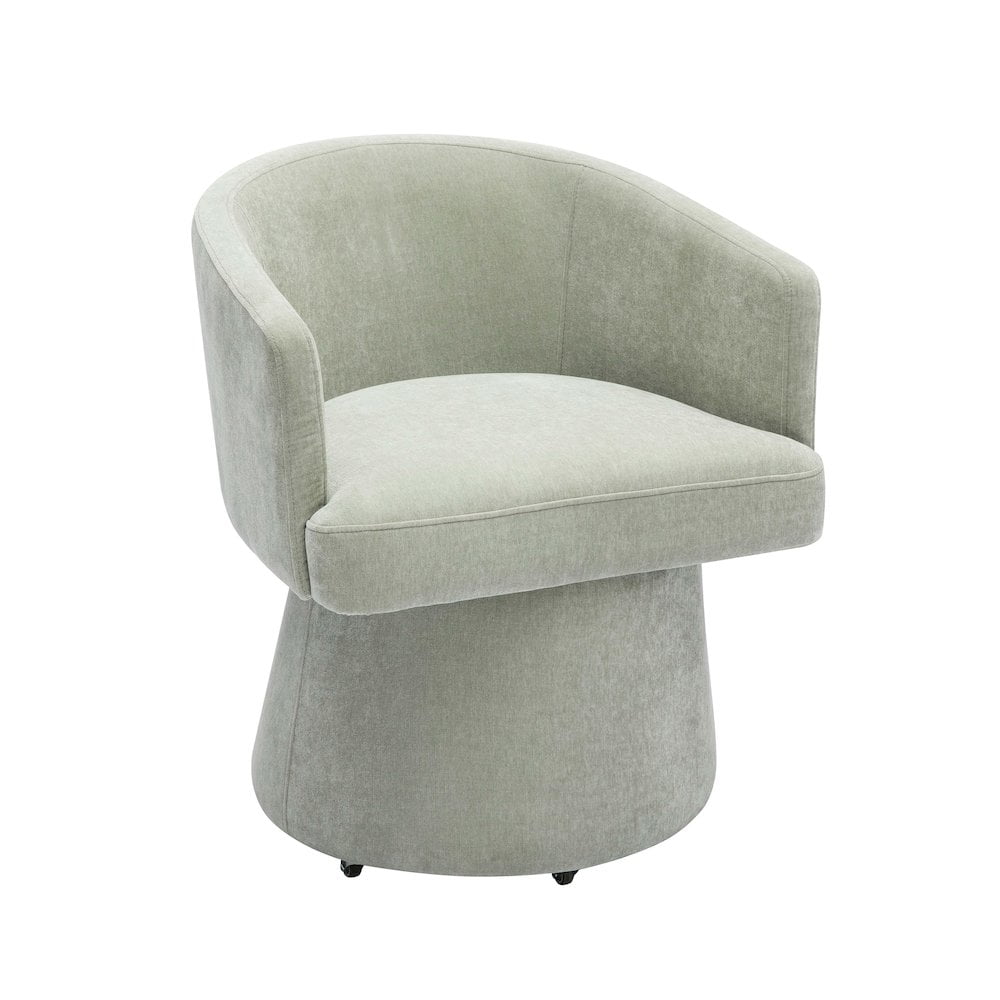 Kristen Light Green Recycled Fabric Rolling Desk Chair