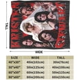 thumbnail image 1 of Kristen Stewart Blanket Flannel Soft Throw Blankets for Bedroom Livingroom Sofa Home 40""X30"", Black, 1 of 6