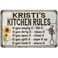 thumbnail image 1 of Kristi's Kitchen Rules Chic Sign Vintage Decor 12x18 Metal Sign 112180032322, 1 of 1