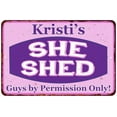 thumbnail image 1 of Kristi's Purple & Pink SHE SHED Vintage Sign 12x18 Woman Wall Décor 112180040308, 1 of 1