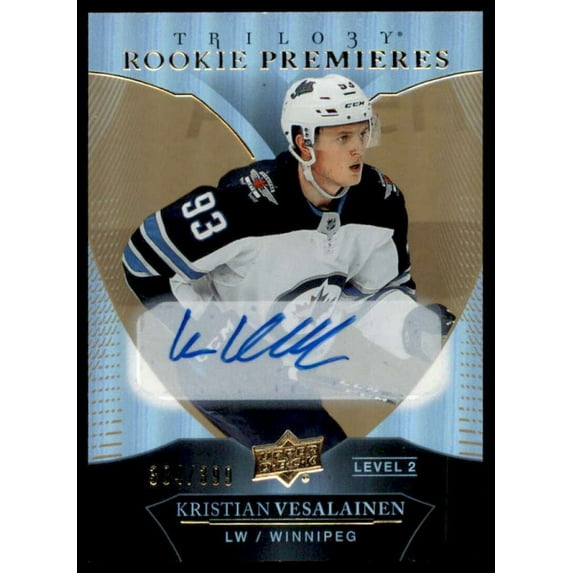 Kristian Vesalainen AU Rookie Card 2018-19 Upper Deck Trilogy #86