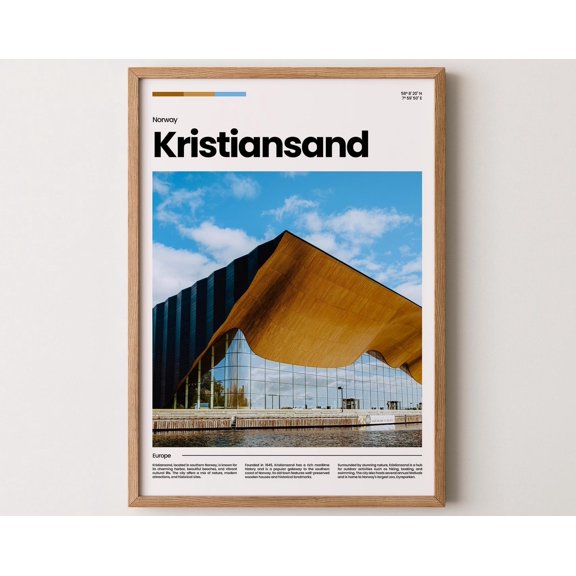 Kristiansand Poster, Kristiansand Print, Kristiansand Photo, Kristiansand Art, Norway Poster, Norway Print, Travel Poster Gift, 16x24 UNFRAMED