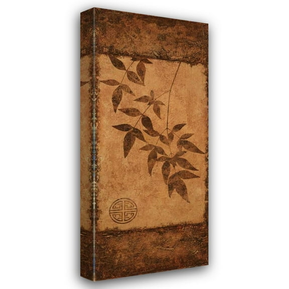 Kristin Emery 12x24 Gallery Wrapped Canvas Wall Art Titled - Vertical Leaves I