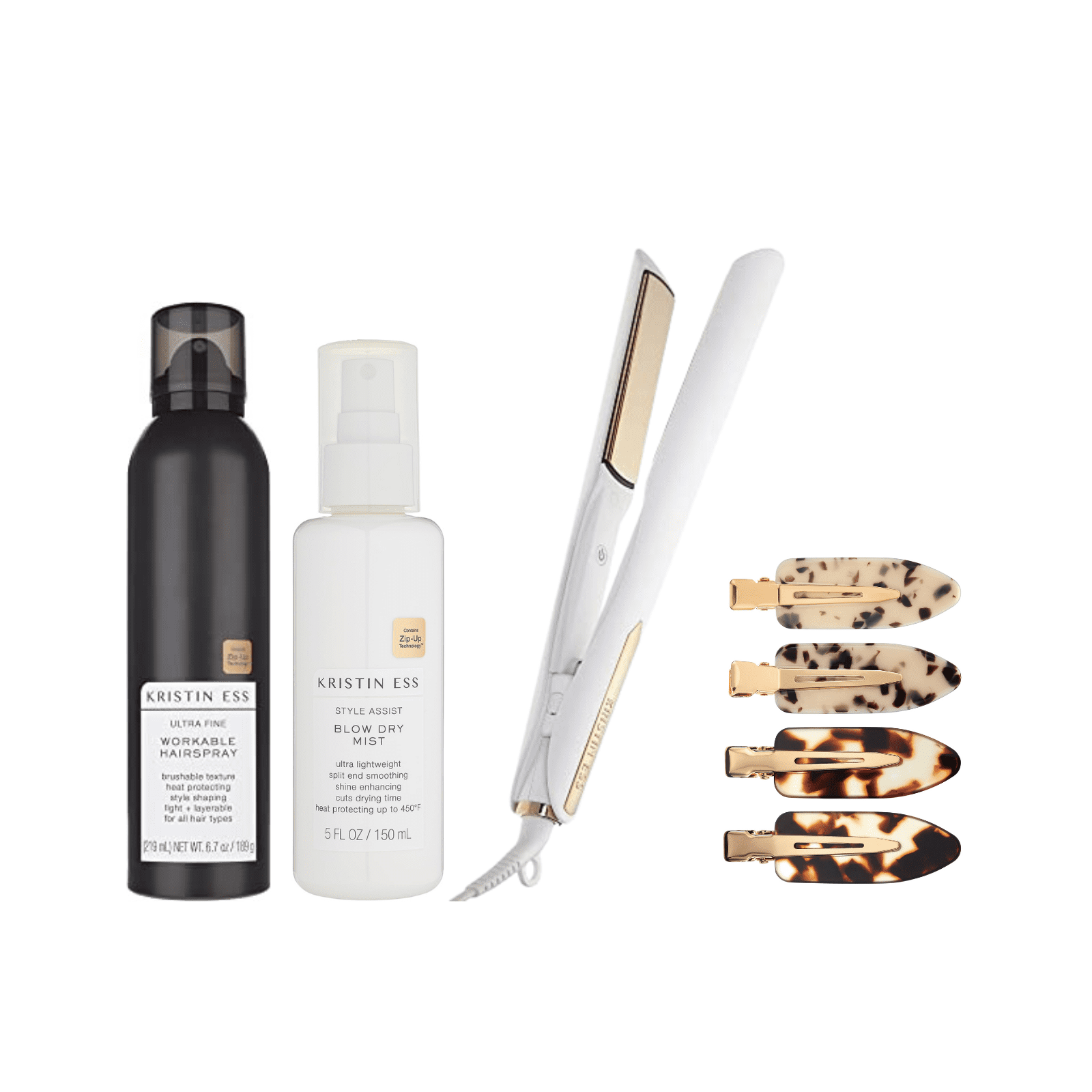 Kristin Ess Hair 3-in-1 Styling Set - Hair Straightener, Blow Dry