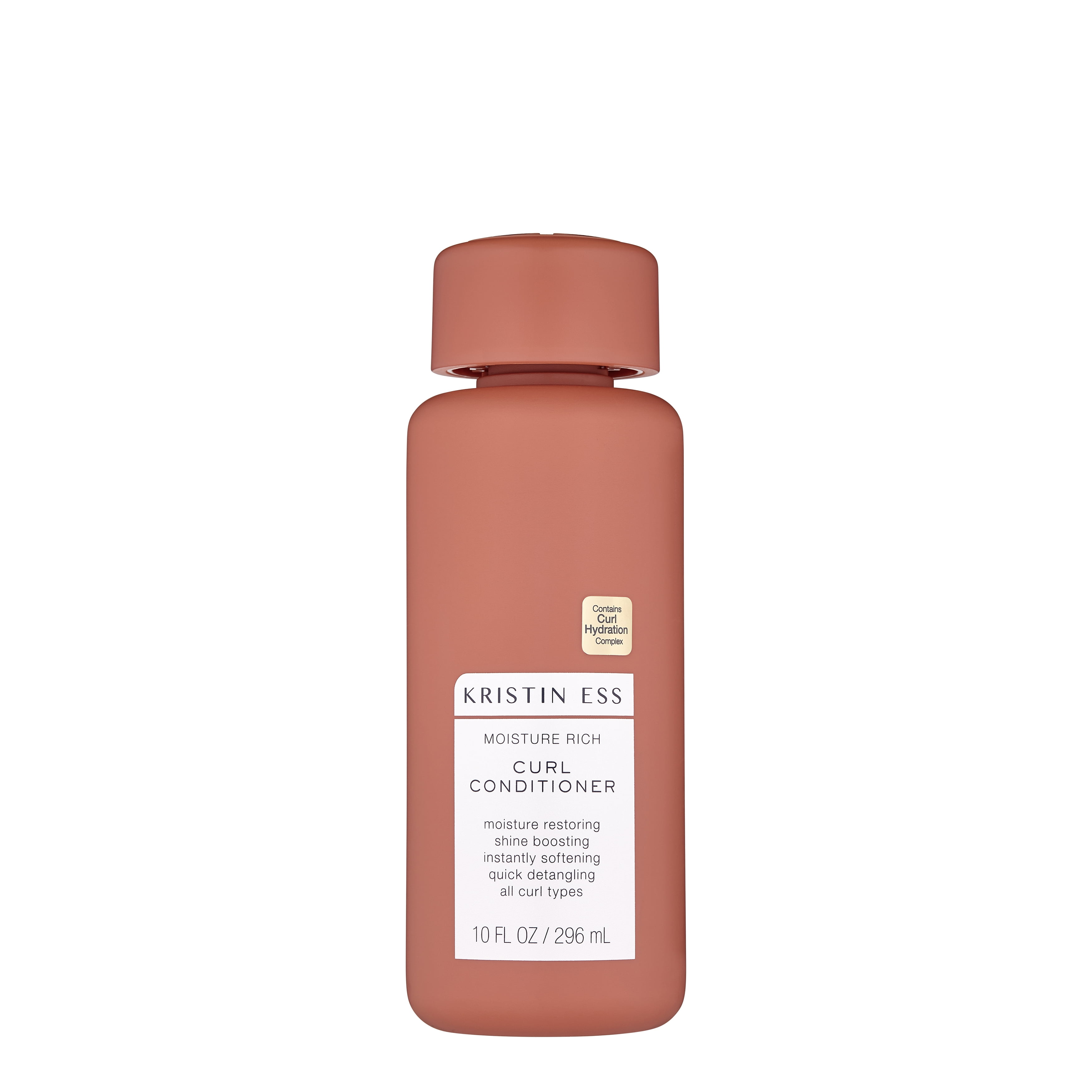 Kristin Ess Hair Moisture Rich Curl Conditioner for Dry Damaged Curly + Wavy Hair, Curly Hair Product for Moisture + Shine, Detangling Deep Conditioner 10oz