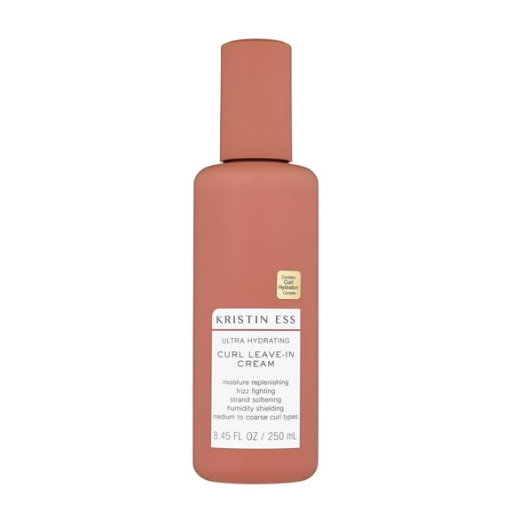 Kristin Ess Hair Ultra Hydrating Curl Leave In Cream Conditioner for Curly Hair, Anti Frizz + Humidity Shielding, Moisturizes + Softens Curls, 8.45oz