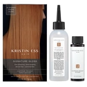 Kristin Ess Hair Gloss in Copper Penny, Medium Copper Gold - 4 Week Semi Permanent Hair Color for Women - Shine - Hair Dye Glaze