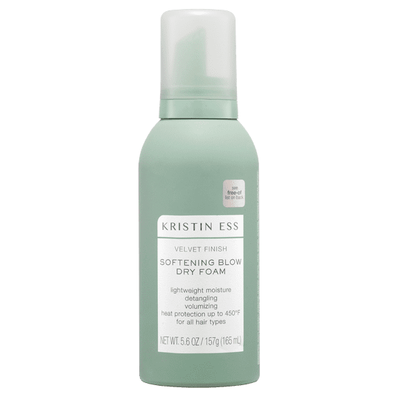 Kristin Ess Velvet Finish Softening Blow Dry Foam, 5.6 oz