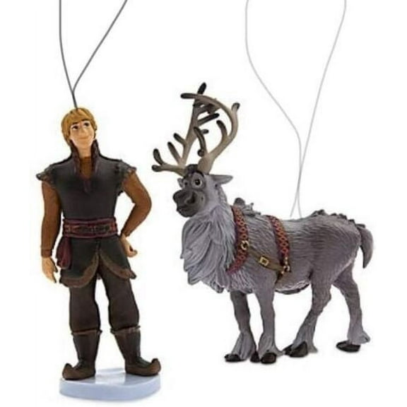Kristoff & Sven Stand 3.5" PVC Ornament Figure Set Disney Frozen Figurine Charm New