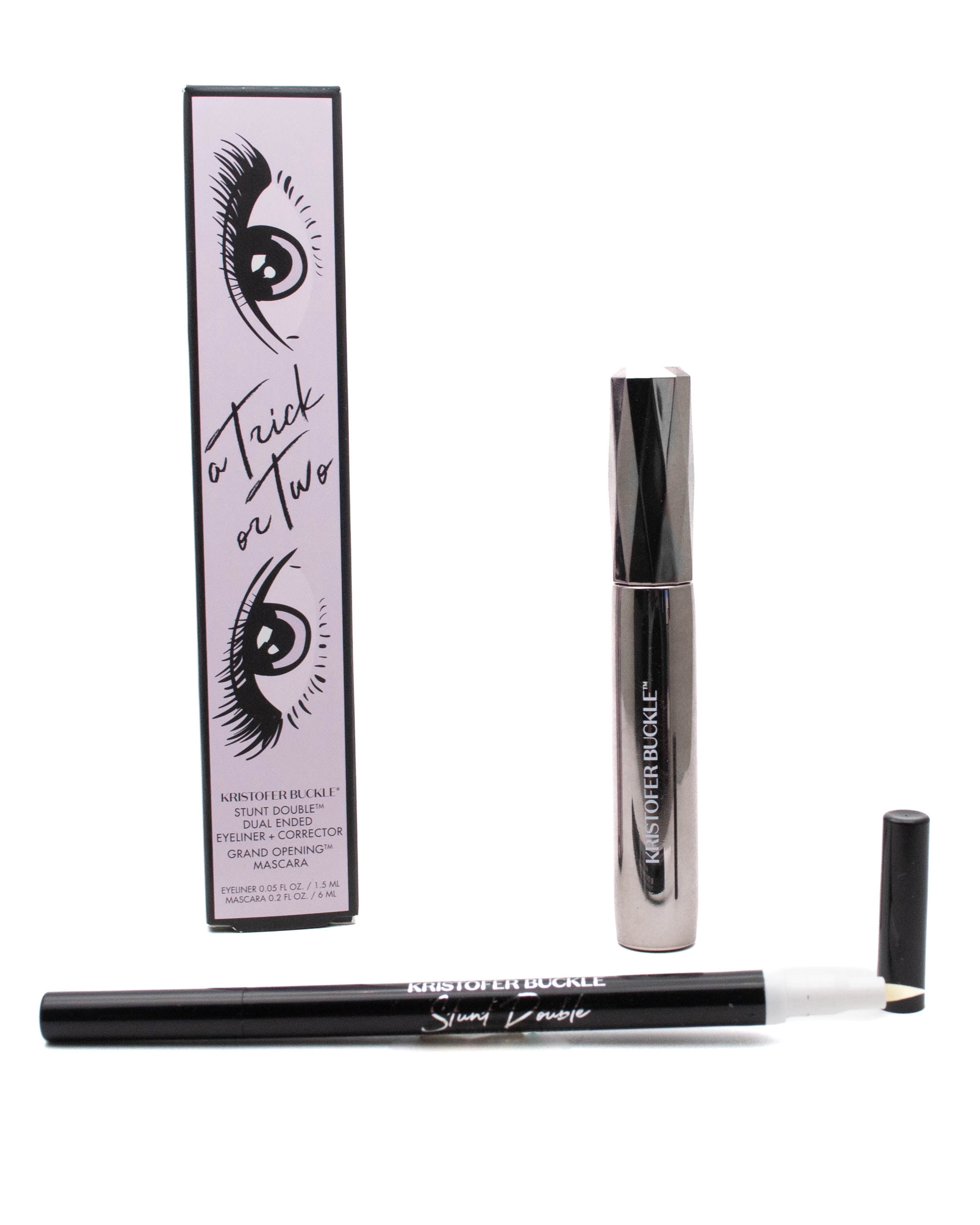 Kristoffer Buckle A TRICK OR TWO Stunt Double Duo Ended Eyeliner + Corrector .05 fl oz,  Grand Opening Mascara .2 fl oz
