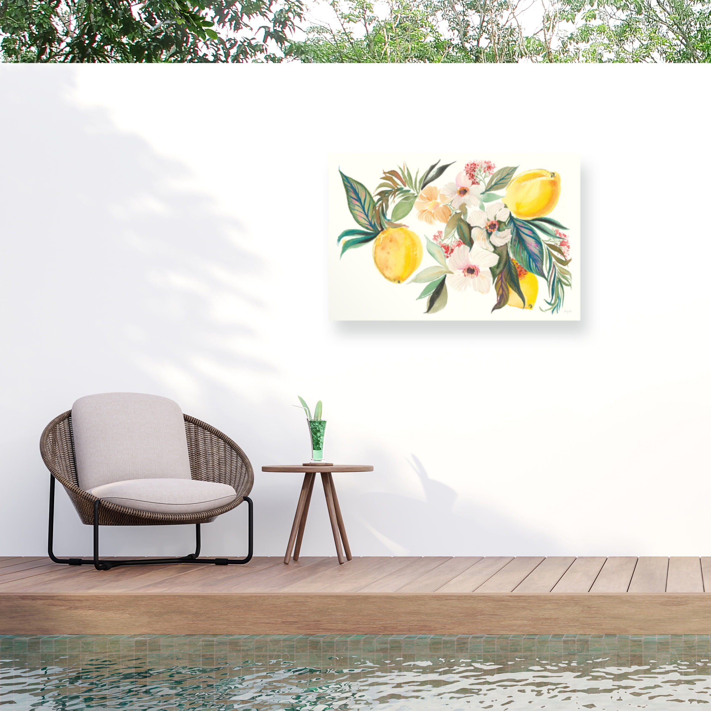 Kristy Rice 'Citrus Summer I' Outdoor Canvas 22x16