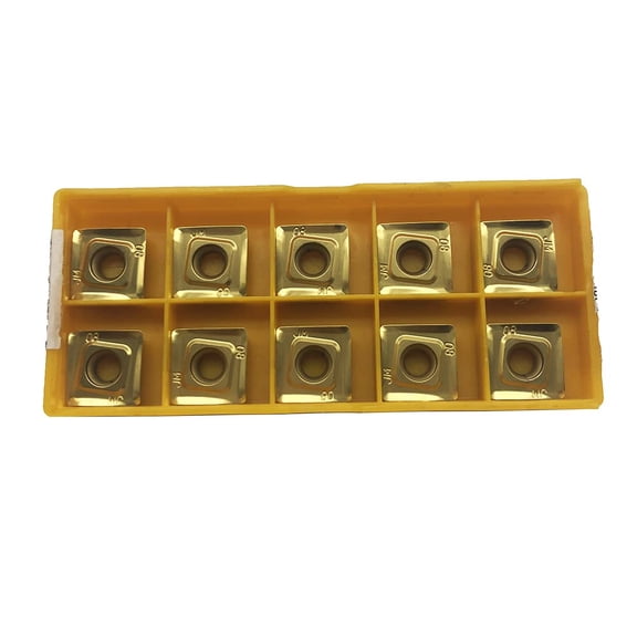 Krite 10pcs SOMT12T308PEER-JM CNC Lathe Indexable Carbide Turning Insert, Multilayer Coated, Square