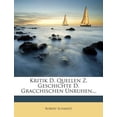 thumbnail image 1 of Kritik D. Quellen Z. Geschichte D. Gracchischen Unruhen... Paperback, 1 of 1