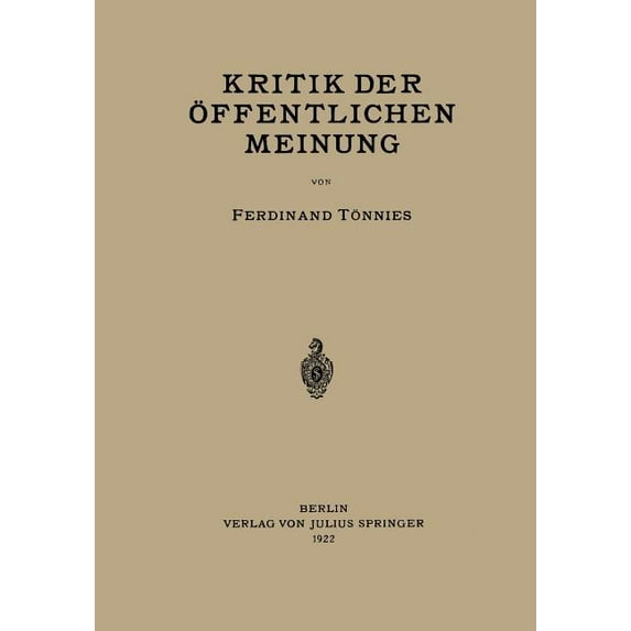 Kritik Der Öffentlichen Meinung, (Paperback)