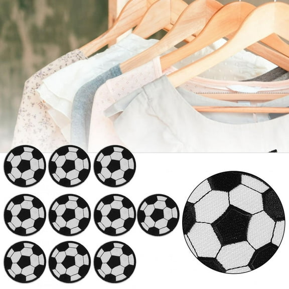 Kritne 10Pcs Soccer Ball Embroidery Patches Backpack Clothing Accessories Patch Sticker Badge