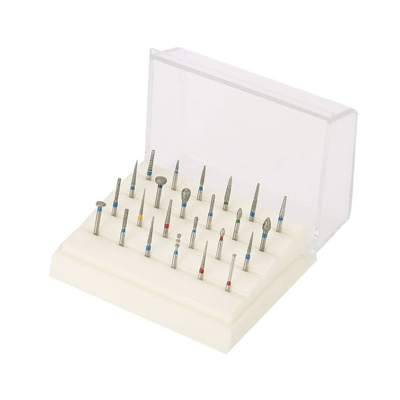 Kritne 24 Holes Burs Holder + Burs Drill High Speed Block Box Tool
