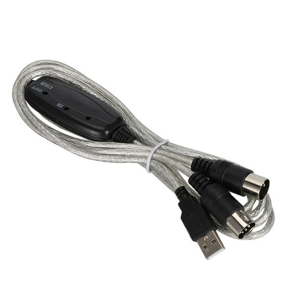Kritne 2M Keyboard To PC USB MIDI Cable Converter PC To Music Keyboard Cord USB IN-OUT
