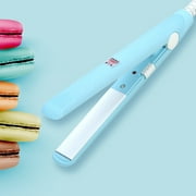 Kritne 4Colors 2 in 1 Mini Hair Straightener Ceramic Tourmaline Plate Beauty Flat Iron Heating Curler, Hair Straightener, Mini Flat Iron
