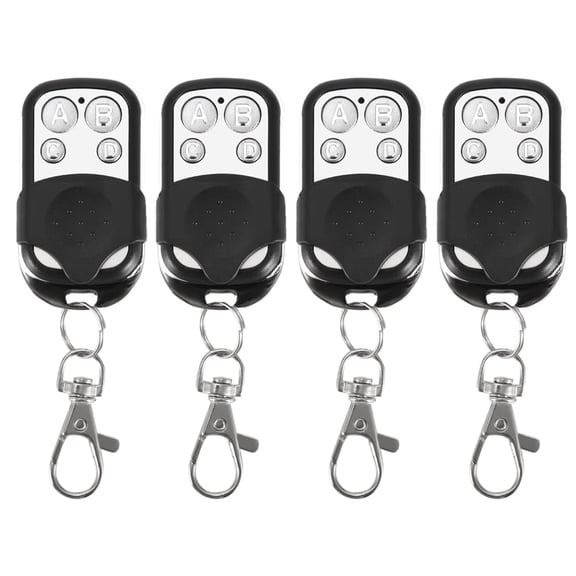 Kritne 4pcs Universal Cloning Wireless Remote Control Key Fob for Car Garage Door Gate 433mhz, Key Fob, Universal Cloning Remote Control
