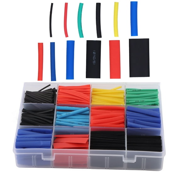 Kritne 750Pcs Heat Shrink Tubing Kit 2:1 Nylon Electrical Cable Sleeve Wire Wrap Set Assortment with Box(5 colors/12 Sizes)