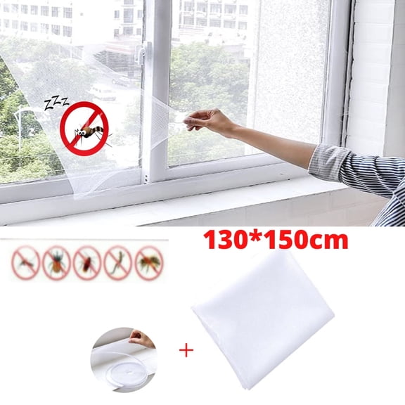 Kritne Anti Net Screen, Screen Bug Room Curtain Mesh for Indoor Transparent (130*150cm)