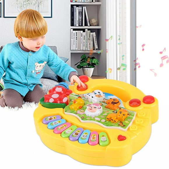 Kritne Baby Musical Keyboard Piano Drum Set, Musical Baby Toy,Baby Piano Light Up Animal Musical Toy for Toddlers 6-36 Months Christmas Gift