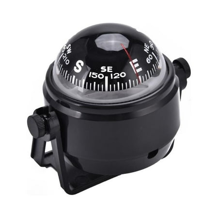 Kritne Ball Compass, Compass, Black Electronic Adjustable Military Marine Ball Night Vision Compass for Boat Vehicle