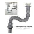 thumbnail image 1 of Kritne Drain Pipe,Bathroom Universal Wash Basin Sink Drain Pipe S-Tube Down Waste Pipe Plumbing Accessories,Waste Pipe, 1 of 8