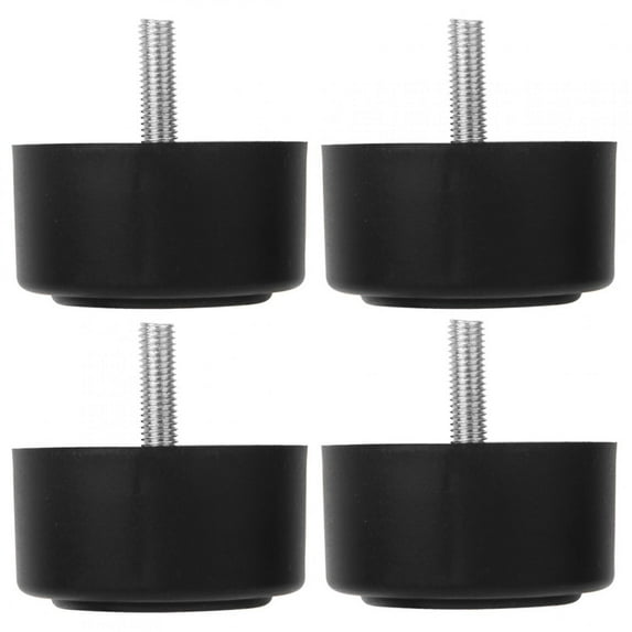 Kritne Furniture Leg,4Pcs Round Sofa Legs Black M8 Screw Height Feet Pad Cabinet Furniture Accessories 35mm,Cabinet Leg