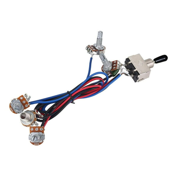 Kritne Guitar Wiring Harness 3way Toggle Switch 2v2t1J 500k for Electric Guitar