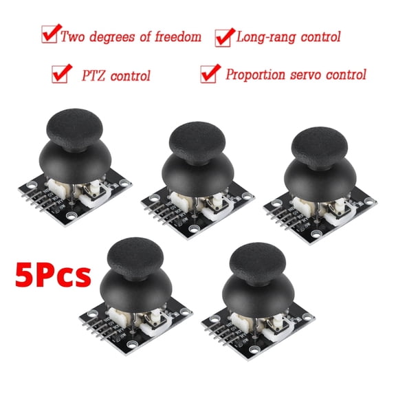 Kritne Joystick Parts,5Pcs Dual-axis Joystick Module for PS2 Game Controller Gamepad Control Lever Sensor