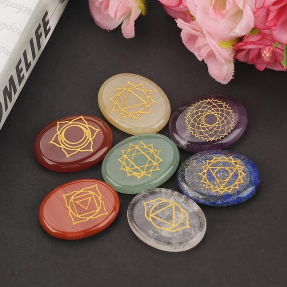 Kritne Reiki Stone Set Chakra Stone 7Pcs Set Engraved Spiritual kritne-reiki-stone-set-chakra-stone-7pcs-set-engraved-spiritual