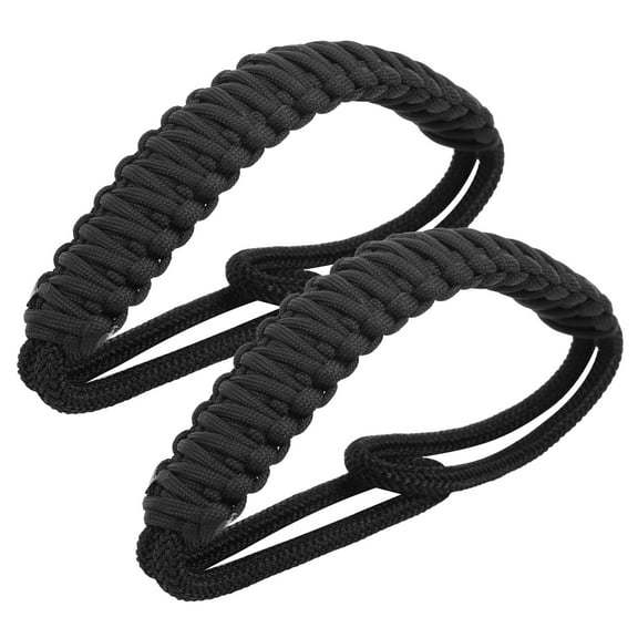 Kritne Rope Cup Holder Handle,2pcs Rope Bottle Carrier Durable Hand Weaving Survival Umbrella Rope Cup Holder Handle,Umbrella Rope Water Bottle Handle