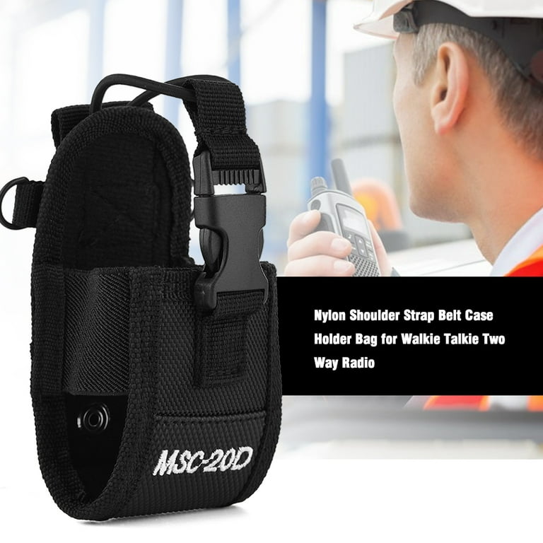 Kritne Shoulder Radio Case,Portable Nylon Shoulder Strap Belt Case Holder  Bag Pouch for Walkie Talkie Two Way Radio