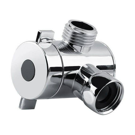 Kritne Three Way T-adapter Valve Toilet Bidet, Multi-function 3 Way Shower Diverter Valve G1/2 Switch Adapter Valve for Toilet Bidet, Bathroom Faucet Accessories