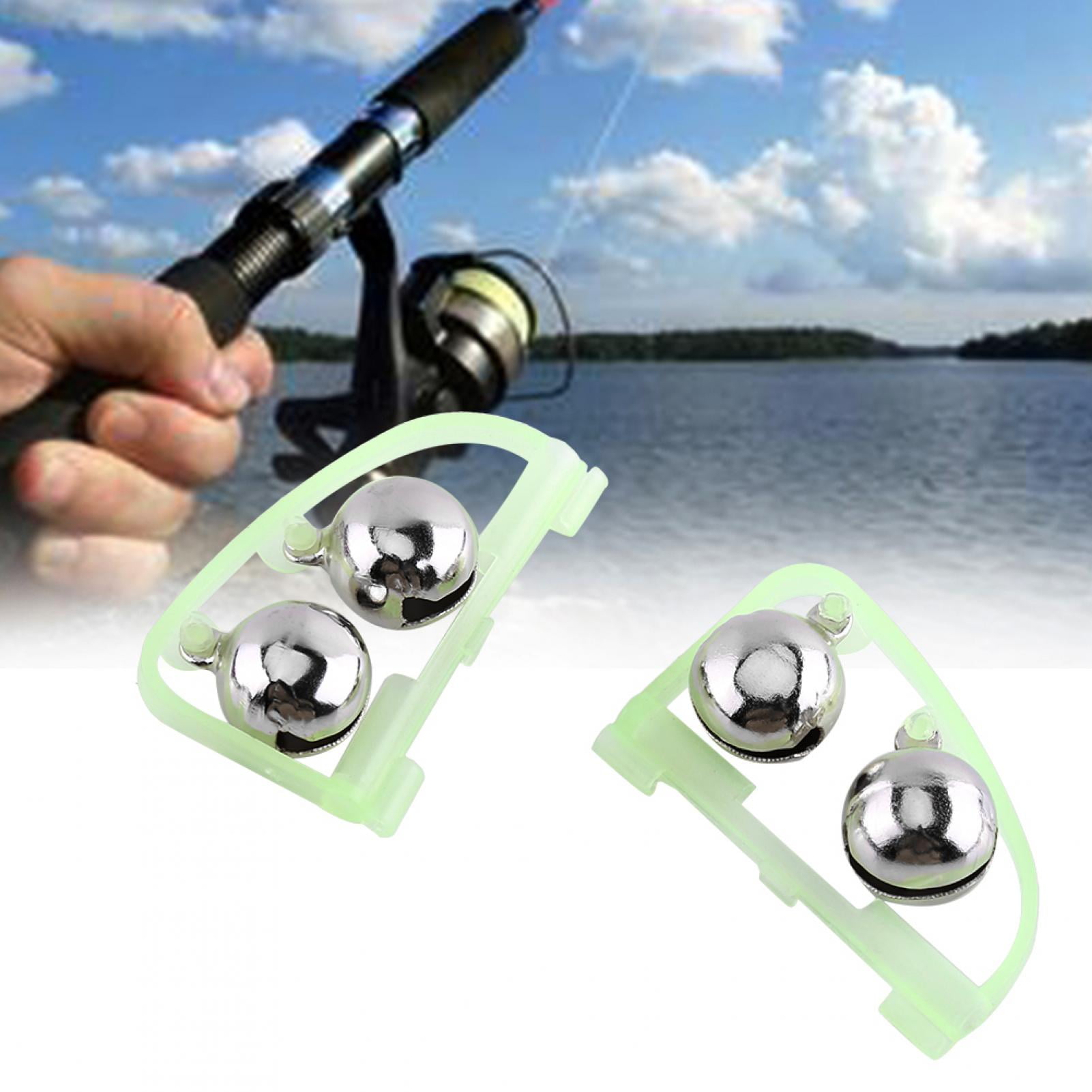 50Pcs Fishing Bells Double Bells Alert Stainless Steel Portable