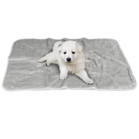 Kritter Planet Softness Waterproof Throws Blanket for Dog & Cat,Dog Washable Print Throws Blanket For Couch For Car,30x20,Light Gray