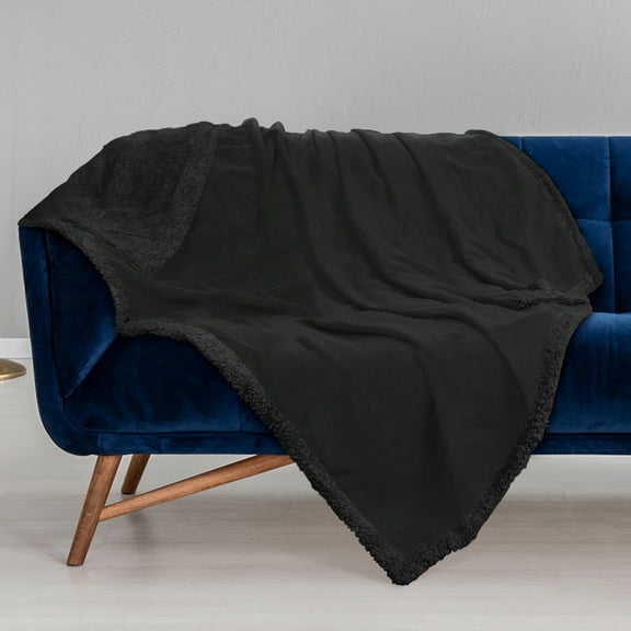 Kritter Planet Waterproof Blanket for Dogs, Liquid Proof Sherpa Pet Mat Cushion, Black