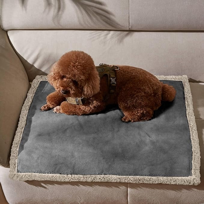 Kritter Planet Waterproof Puppy Blanket for Small Dogs Pee Proof Sherpa Fleece Pet Blanket Reversible Cover for Couch Bed Liquid Proof Furniture Protector Walmart