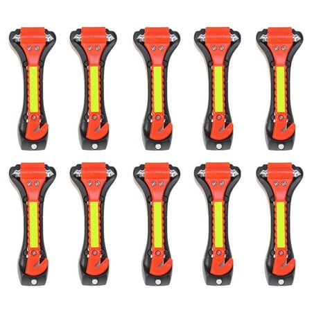 Kriture Escape Tool 10 Pack for Car, Auto Emergency Safety Hammer with Car Window Glass Breaker and Seat Belt Cutter
