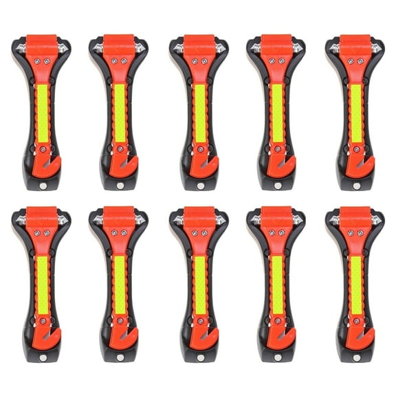 Kriture Escape Tool 10 Pack for Car, Auto Emergency Safety Hammer with Car Window Glass Breaker and Seat Belt Cutter