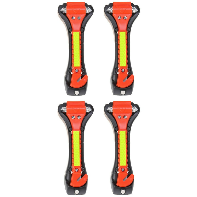 Kriture Escape Tool 4 Pack for Car, Auto Emergency Safety Hammer with Car Window Glass Breaker and Seat Belt Cutter