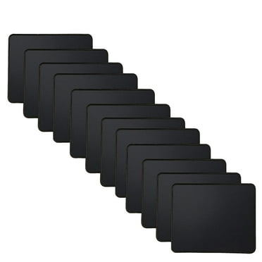 Kriture Mouse Pad 12 Pack with Stitched Edge, Non-Slip Rubber Base, Premium-Textured and Waterproof Mousepad for Computers, Laptop, Office & Home, 10.2x8.3inches, 7mm, Black