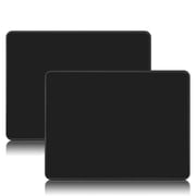 Kriture Mouse Pad 2 Pack with Stitched Edge, Non-Slip Rubber Base, Premium-Textured and Waterproof Mousepad for Computers, Laptop, Office & Home, 10.2x8.3inches, 3mm, Black