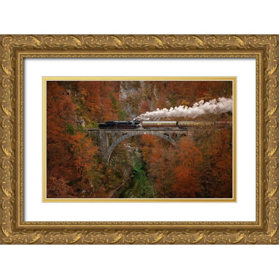 Krivec, Ales 18x13 Gold Ornate Wood Framed with Double Matting Museum Art Print Titled - Museum Train