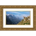 thumbnail image 1 of Krivec, Ales 24x15 Gold Ornate Wood Framed with Double Matting Museum Art Print Titled - Alpine Ibex In The Mountains, 1 of 4