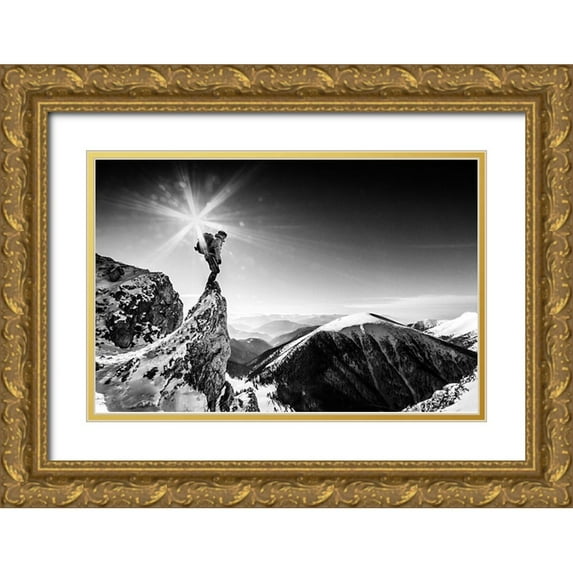 Krivosik, Marian 14x11 Gold Ornate Wood Framed with Double Matting Museum Art Print Titled - Life At The Top